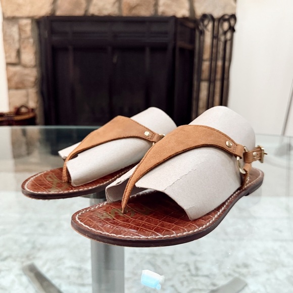 Sam Edelman Brown Suede Greta Thong Sandals Women’s Size 6 - Picture 3 of 7